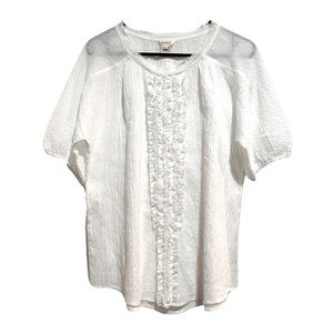 Sundance Crepe Blouse - White, L